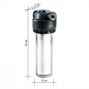 Корпус предфильтра для холодной воды армированный прозрачный  (1/2)"